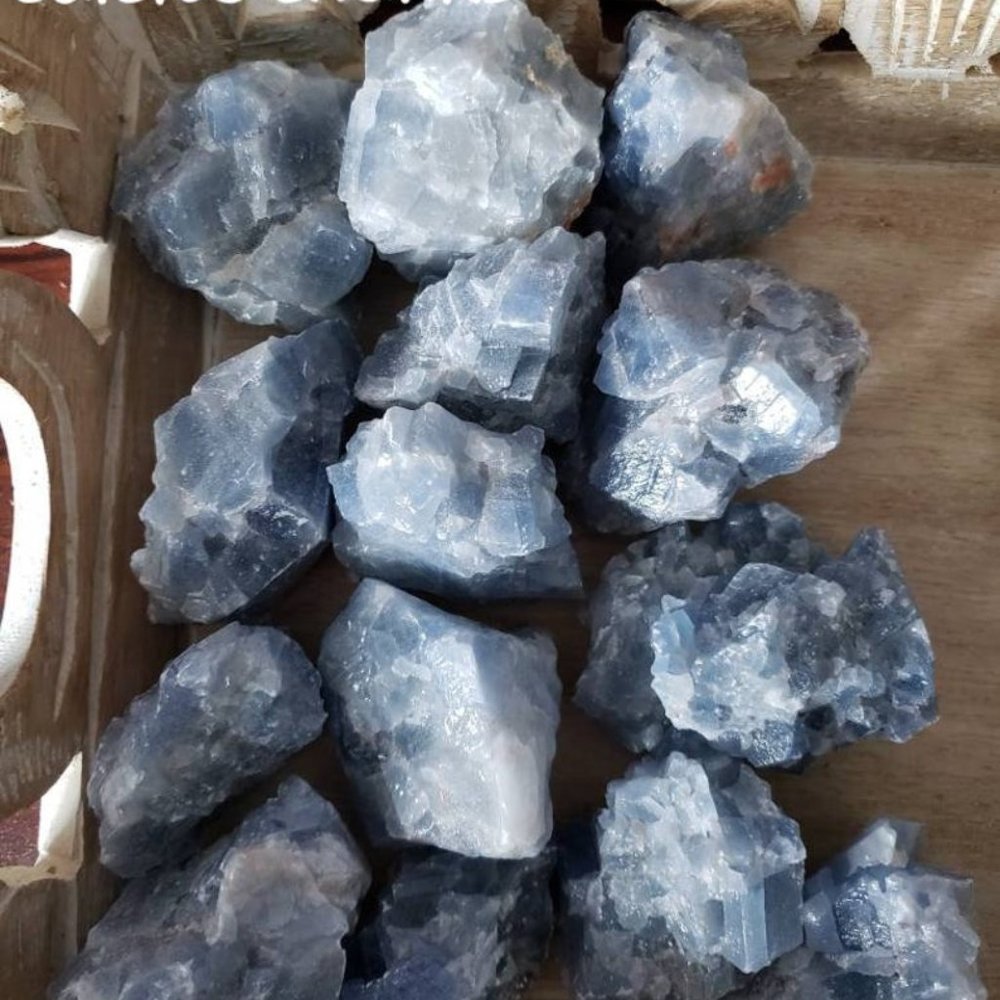 Blue Calcite Rare Natural Cluster - Picture 2 of 2